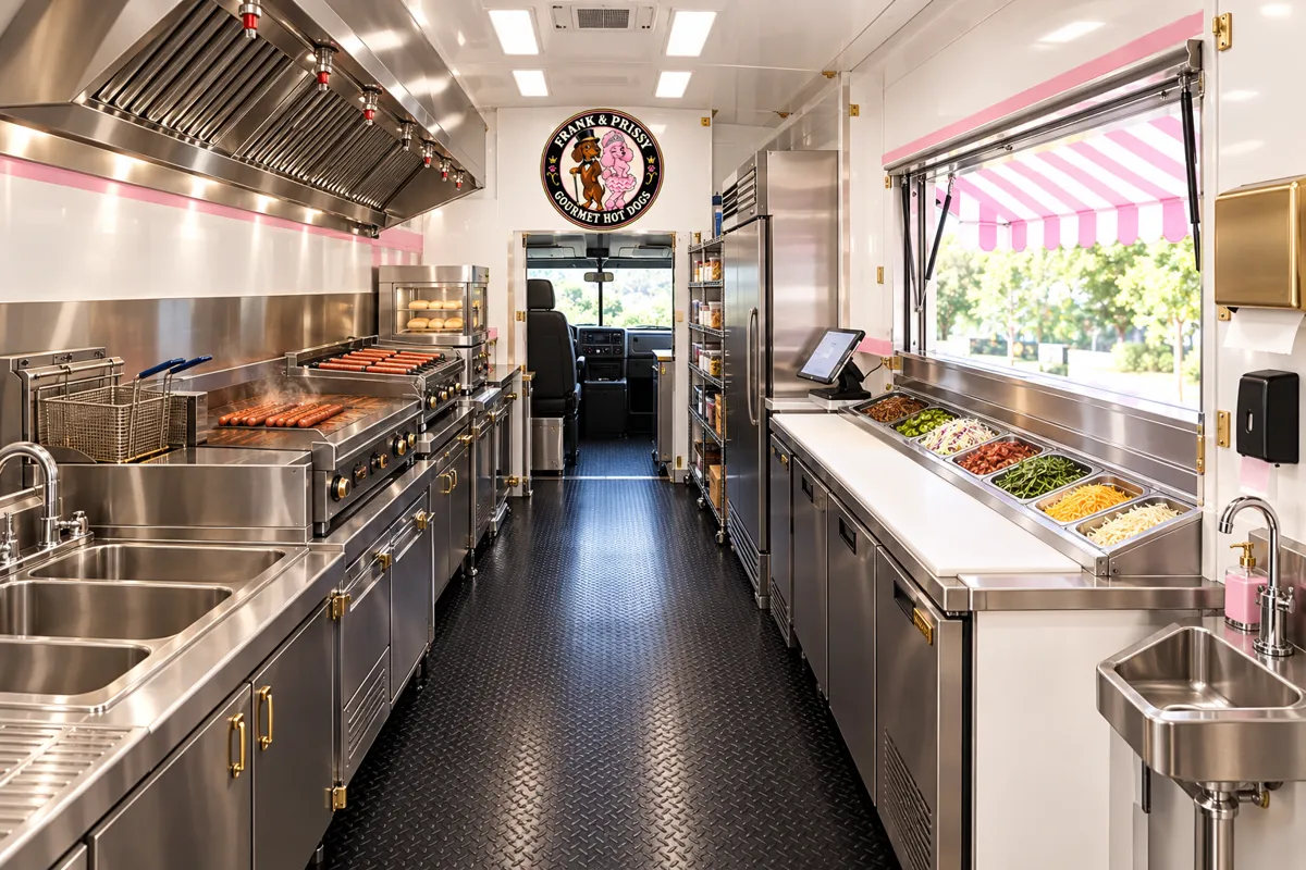 Inside the Frank & Prissy food truck kitchen